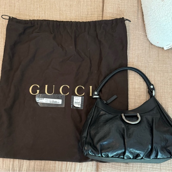 Gucci Horsebit Embossed Leather Medium Abbey Hobo Shoulder Bag - Picture 5 of 9